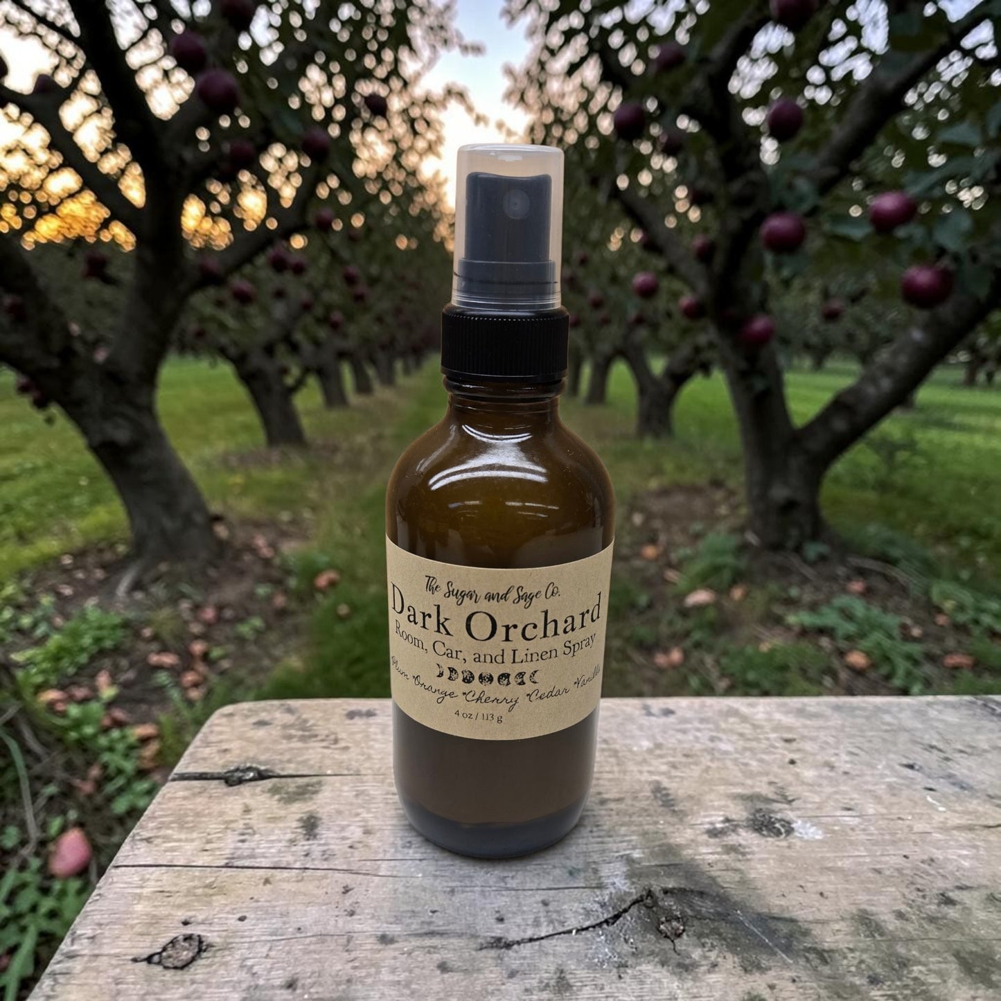 Dark Orchard Room, Car, and Linen Spray