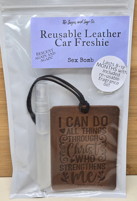 Sex Bomb (Type) Reusable Leather Car Freshie