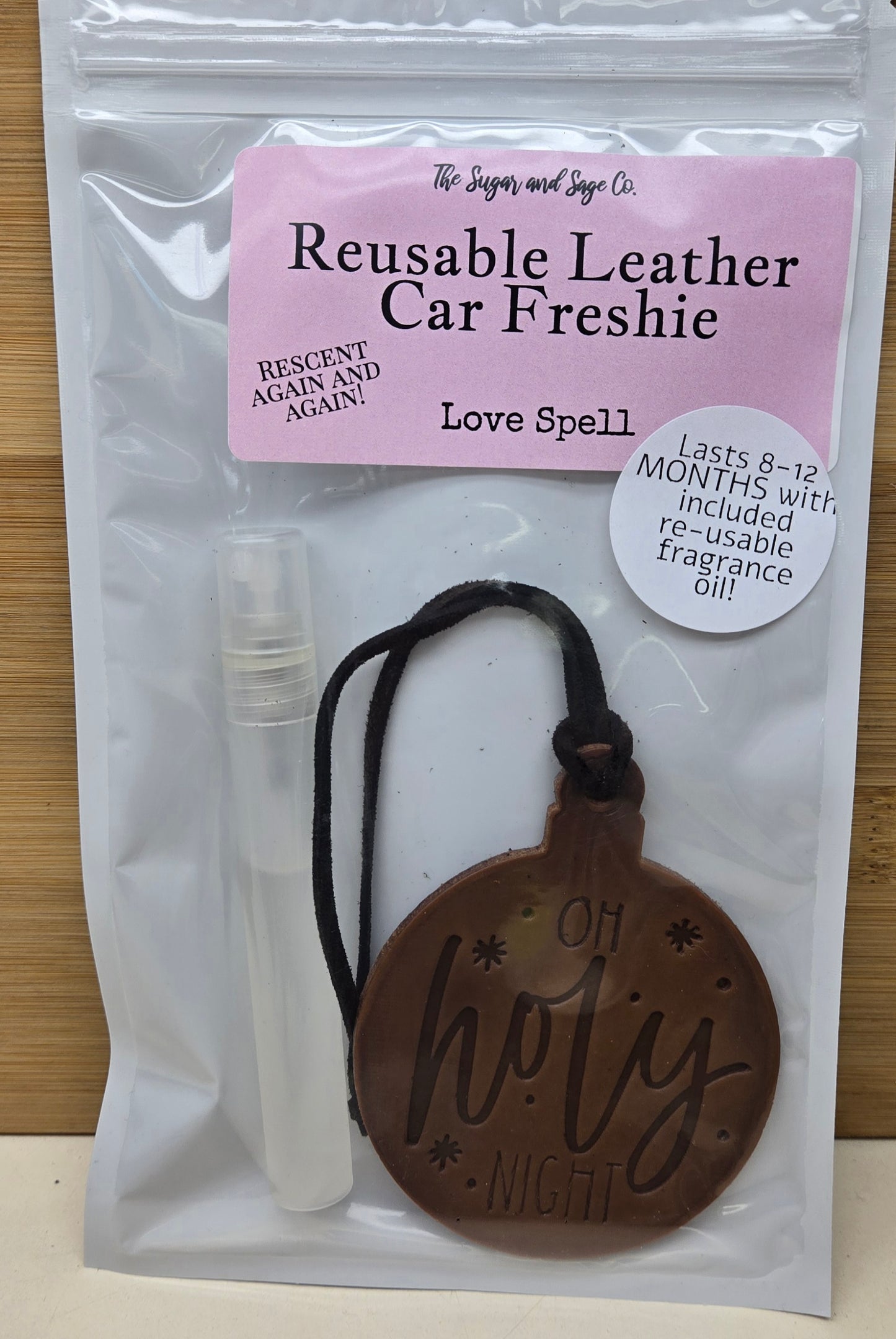 Love Spell (Type) Reusable Leather Car Freshie